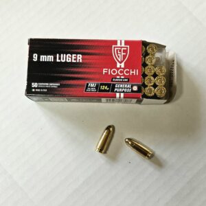 Fiocchi 9x19, 9mm Luger 124gr FMJ 50 Stk
