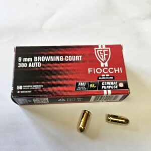 Fiocchi 9mm Browning Court .380 Auto 50 Stk