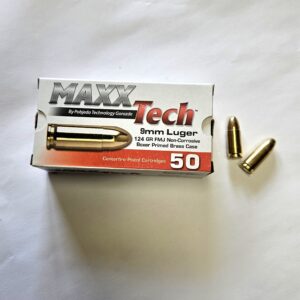 Maxxtech 9mm Luger Kaliber 9x19 124gr FMJ  50 Stk
