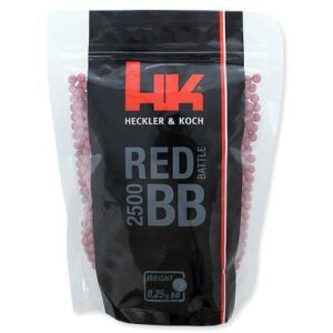Heckler & Koch Red Battle Softair BBs /0,25g/2500 Stk Zipper Bag