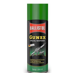 Ballistol Gunex Waffenöl 200ml Spray / Temperaturbeständiges Waffen-Pflege-Öl / Reinigung, Wartung, Rostschutz